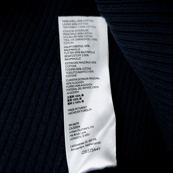 Maeve Anthropologie Puff Sleeve Mini Dress  Ribbed Knit Buttons Stretch LARGE - Picture 8 of 8